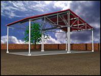 Wiata stalowa moduowa o module 6,00 x 6,00 m lub 12,00 x 6,00 m